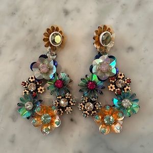 JCrew Sequin and rhinestone earrings